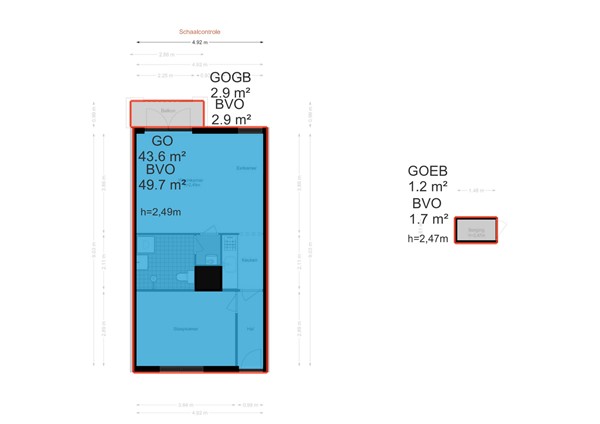 Floorplan - Bernard Shawsingel 172, 1102 VD Amsterdam